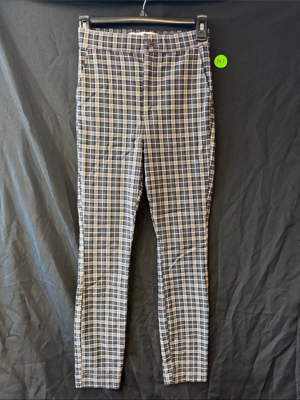 Hollister Women’s Black, white & beige  Plaid Slim Pants